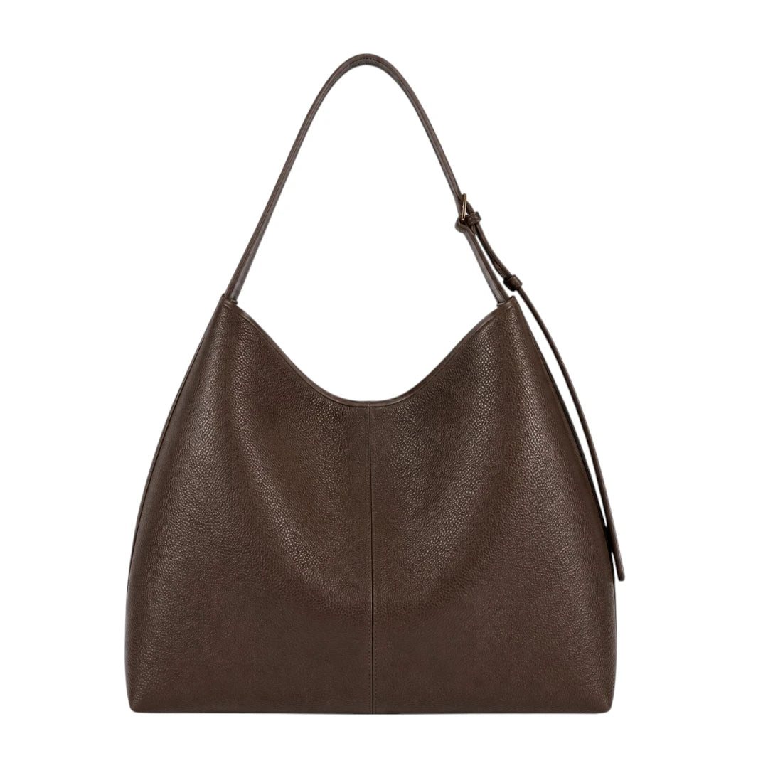 VeloraBag Brown Espresso Slouchy Shoulder Bag