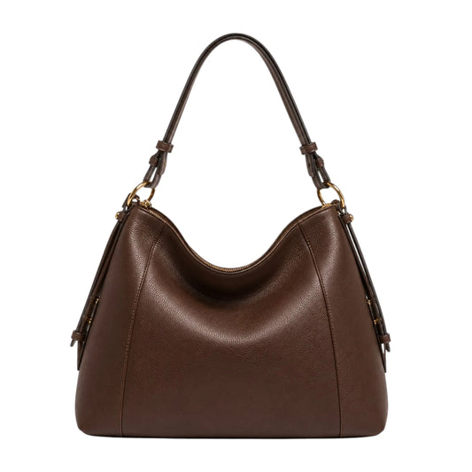 VeloraBag Brown Mocha Luxe Hobo Shoulder Bag