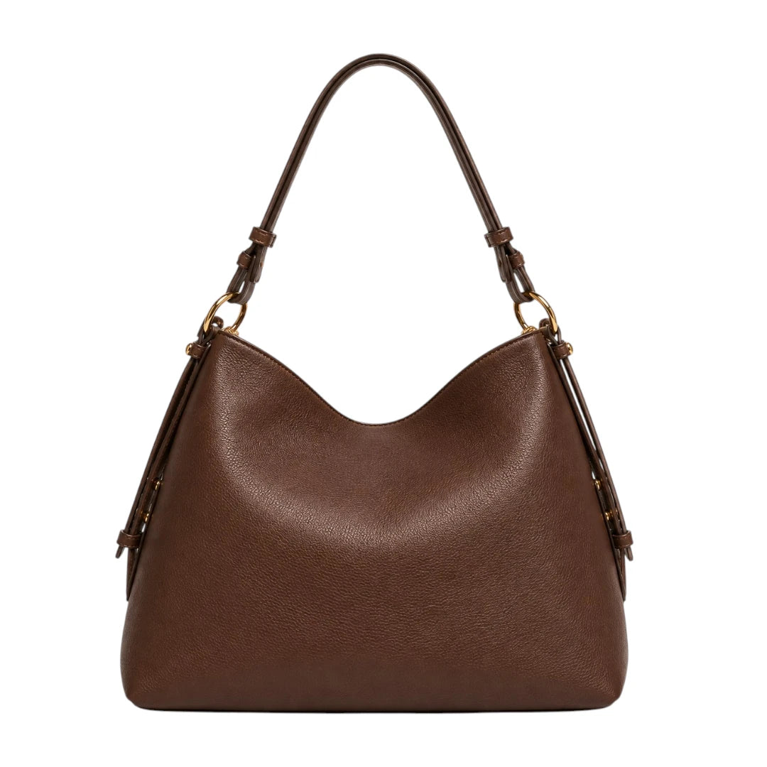 VeloraBag Brown Mocha Luxe Hobo Shoulder Bag