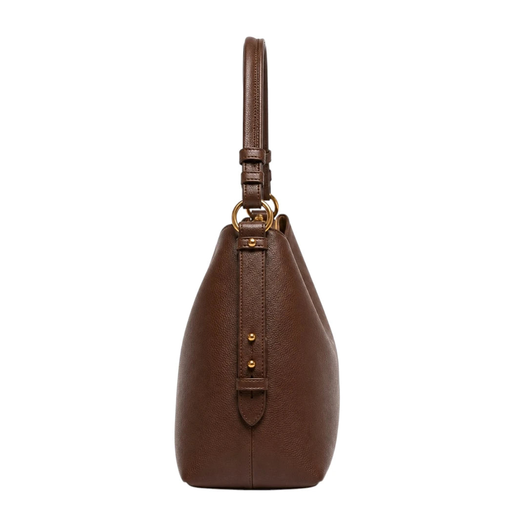 VeloraBag Brown Mocha Luxe Hobo Shoulder Bag