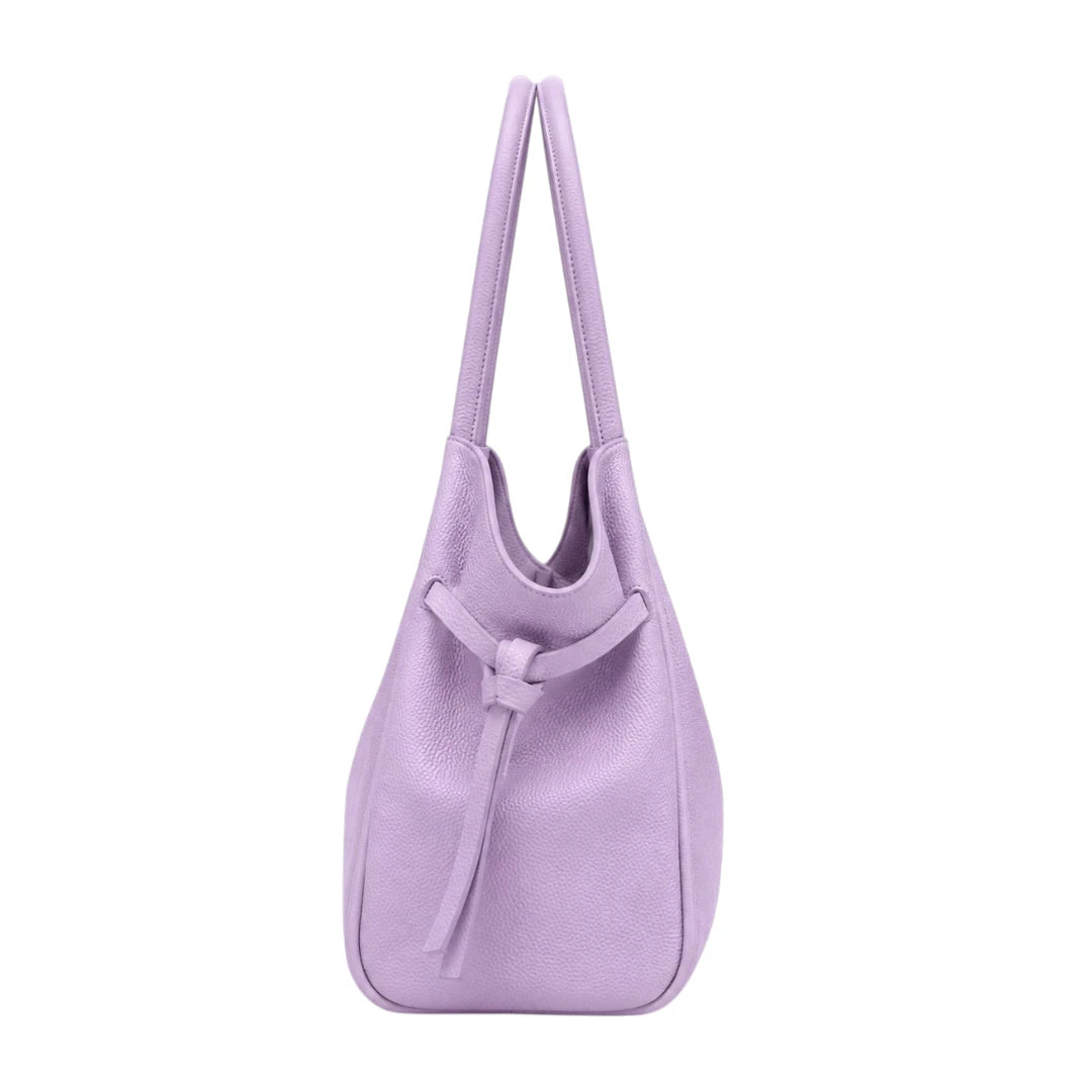 VeloraBag Purple Lavender Luxe Shoulder Tote